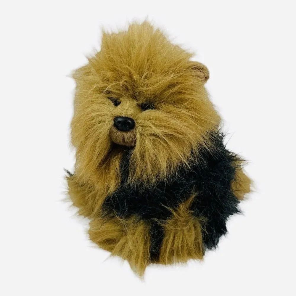 VTG Yorkie Plush 9" Puppy Dog Fluffy Shaggy Stuffed Animal Cute Kawaii Realistic